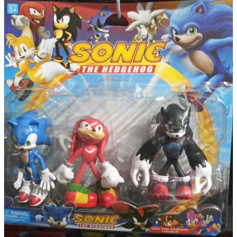 Kit Sonic Cartelado com 3 Bonecos 12 cm em Promoção na Americanas