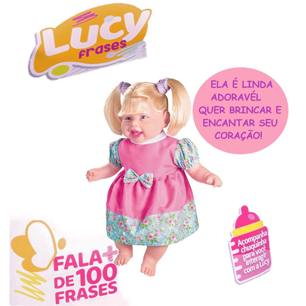 Boneca Loira Com Chuquinha Para Fazer Penteados E Mamadeira em Promoção na  Americanas