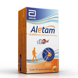 Aletam Colágeno Tipo ii 40mg com 30 cápsulas Menor preço em Aletam Colágeno Tipo ii 40mg com 30 cápsulas