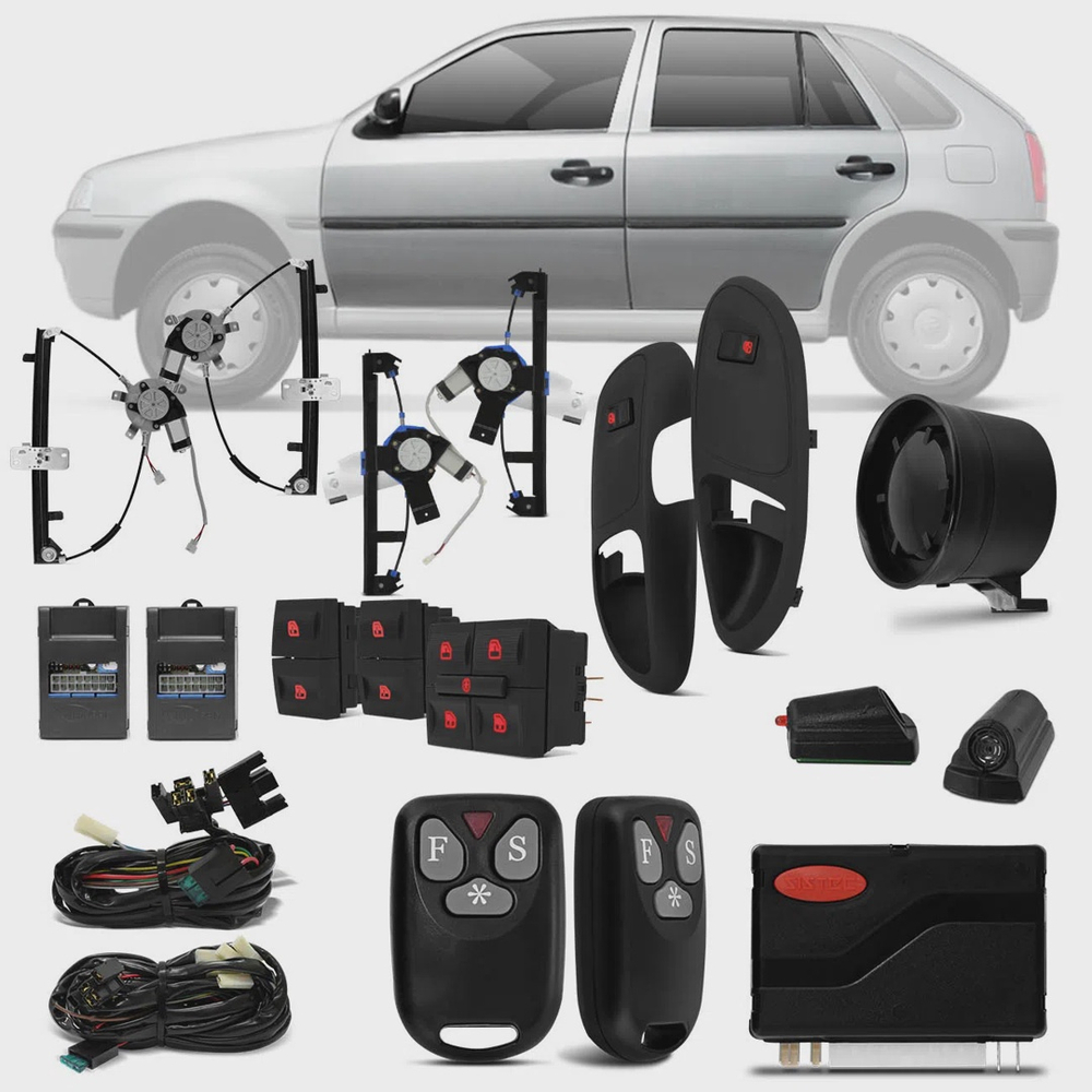 Kit Vidro Elétrico Gol Parati G3 2000 A 2005 Sensorizado Completo 4 ...