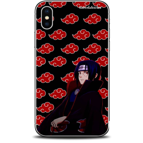 Capinha para celular Samsung Galaxy A10s Naruto - Nuvens Akatsuki