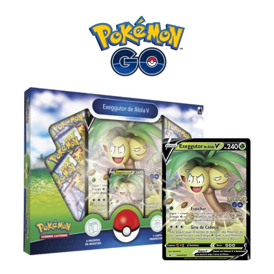 Jogo de Cartas Pokemon Go Box Exeggutor de Alola V Copag