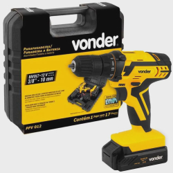 Furadeira Parafusadeira Bateria 12V PFV012 Bivolt Amarela Vonder Menor preço em Furadeira Parafusadeira Bateria 12V PFV012 Bivolt Amarela Vonder