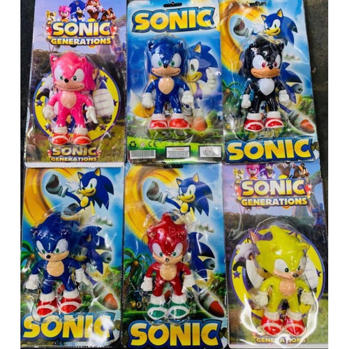 8 Bonecos do Sonic - Coleção do Jogo Sonic Generations - Coleção Bonecos  Sonic 