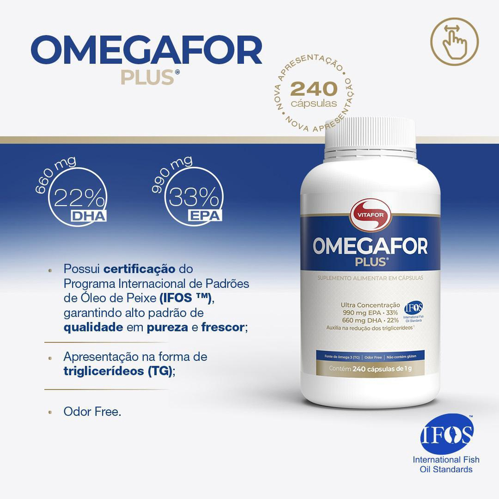 Omegafor Plus C Psulas G Omega Concentrado Vitafor Submarino