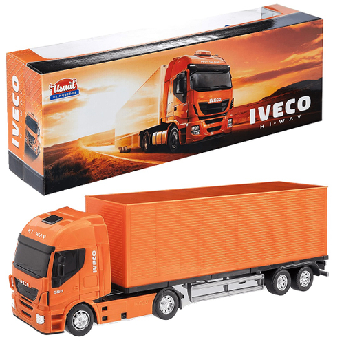 Caminhão Bau Iveco Hi Way Carreta De Brinquedo Promoção