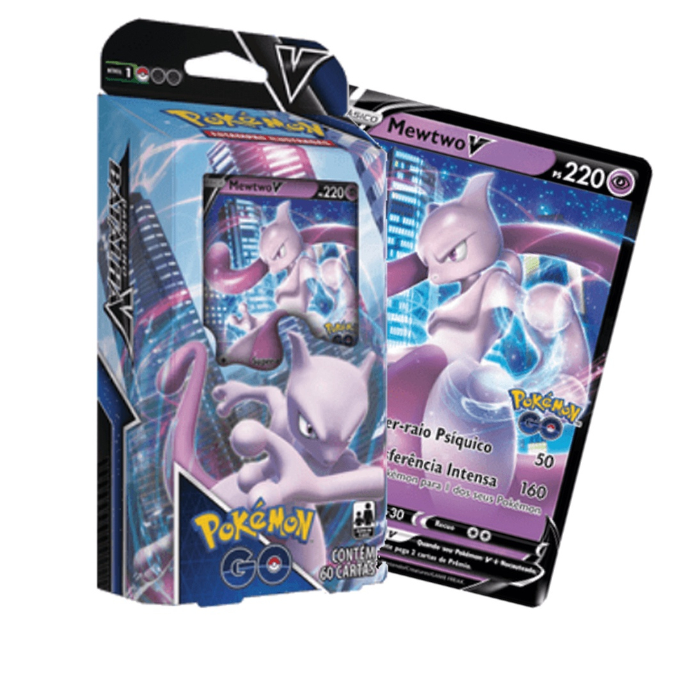 UNBOXING POKEMON TCG – STARTER DECK BARALHO BATALHA V – POKEMON GO – MEWTWO  V 