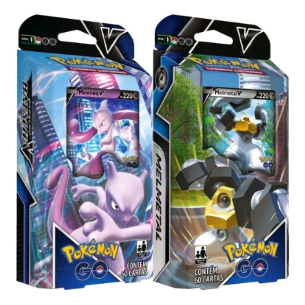 Deck Cartas Pokemon Go Batalha V Mewtwo E Melmetal em Promoção na Americanas