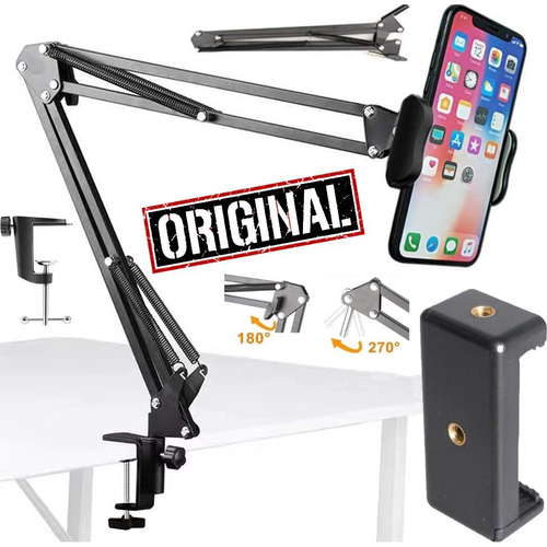 Suporte Braço Articulado Cama Mesa Pedestal Apoio Celular Universal  Ajustável Smartphone Inclinável Podcast Home Office em Promoção na  Americanas