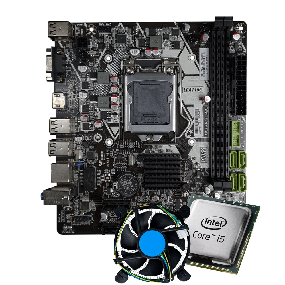 Kit upgrade intel core i5 3470 placa m e isync h61 e cooler submarino