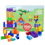 Brinquedo Educativo Blocos De Montar Linked Cubes 100 Peças