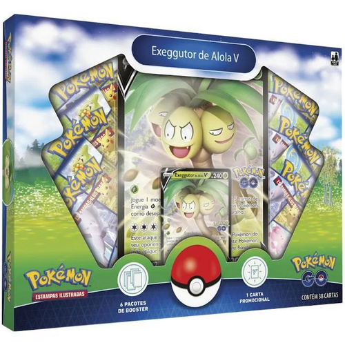 Jogo Cartas Box Pokemon Go Exeggutor De Alola V Tcg Copag em Promoção na  Americanas