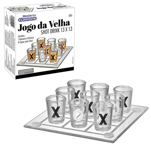 Jogo Da Velha Divertido Vira Vira Para Drinks Bebidas Não