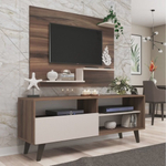 Rack Detroit com Painel Denver para TV até 42 Polegadas Retrô Espresso Móveis