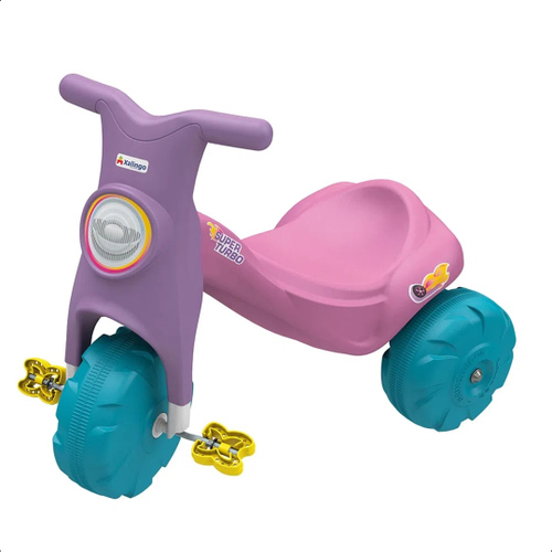 Motoca Triciclo Infantil Tico Bichos Rosa Menina Magic Toys em