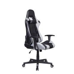 Cadeira Gamer Pel-3012 Couro Sintético Preta/Cinza - Pelegrin Menor preço em Cadeira Gamer Pel-3012 Couro Sintético Preta/Cinza - Pelegrin