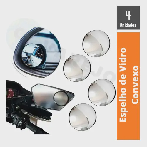 2 Pçs/set Ajustável HD Vidro Convexo Carro Motocicleta Espelho Ponto Cego  Para Estacionamento Espelho Retrovisor Sombra Chuva