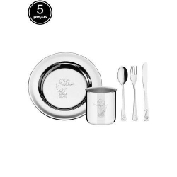 Kit Refeição Infantil Tramontina 64250750 Baby 5 Peças Aço Inox Menor preço em Kit Refeição Infantil Tramontina 64250750 Baby 5 Peças Aço Inox