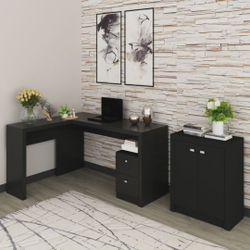 Conjunto Home Office 2 Peças 1 Mesa para Escritório em L com 1 Balcão Espresso Móveis é boa?
