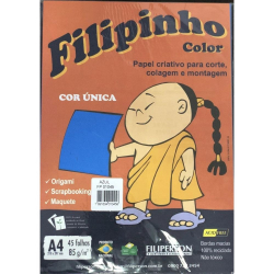 Papel Filipinho Color Azul A4 85gr 45 Folhas Filiperson é boa?