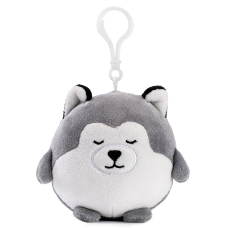 husky plush keychain