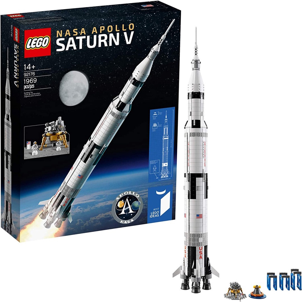 Lego nasa 92176 Kit de Construção Foguete Apollo Saturn V com 1969 ...