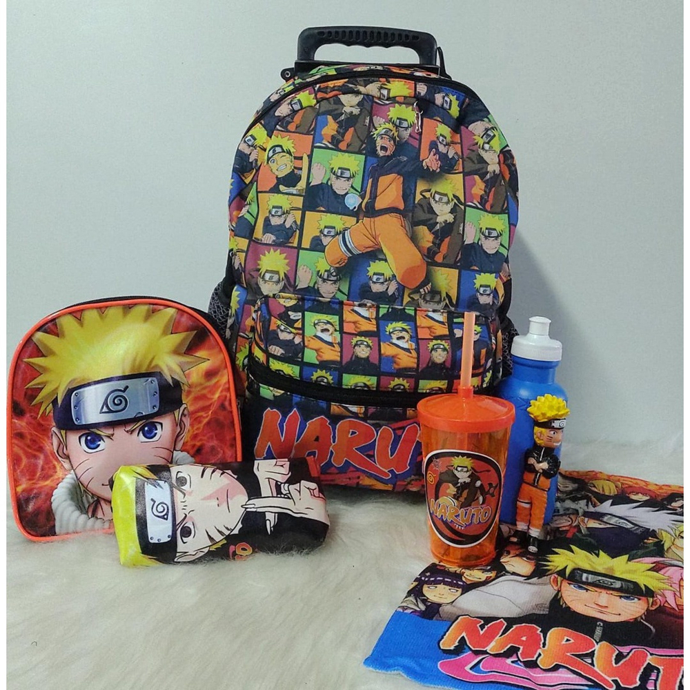 Mochila de Rodinhas pequena para creche Naruto Classico - Izza Presentes