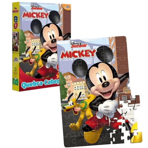 Quebra-Cabeça Mickey Disney Junior 60 Peças - Novo Papel