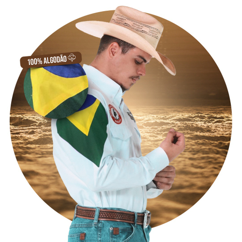 Camisa Radade Masculina Country Agro Peão Rodeio - PAINT HORSE MODA COUNTRY