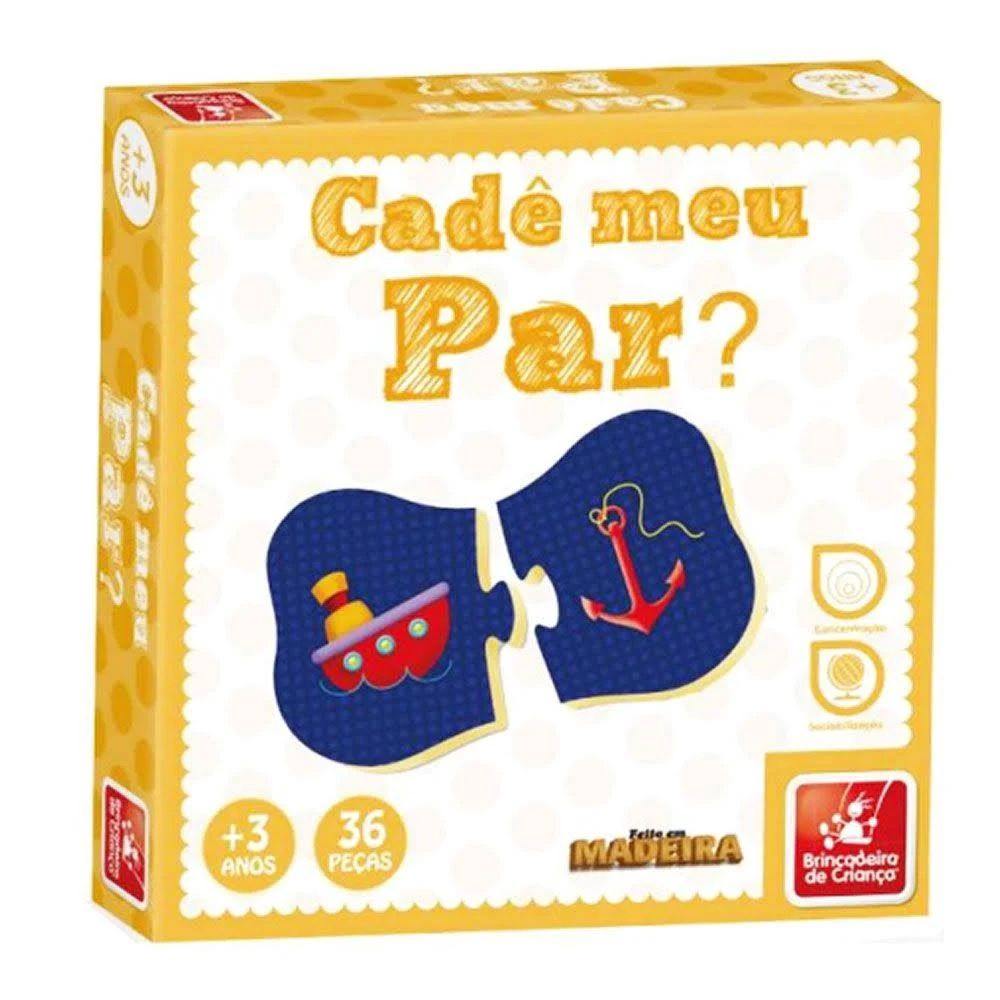 Jogo Educativo Cade Meu Par 36 Pecas + 4 Anos no Shoptime