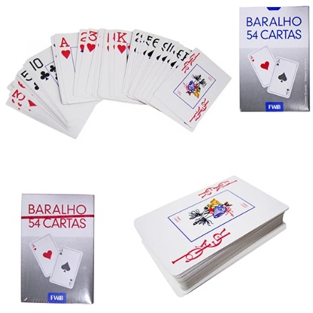 Jogo De Cartas Baralho Completo Paciência 21 Buraco Truco Poker