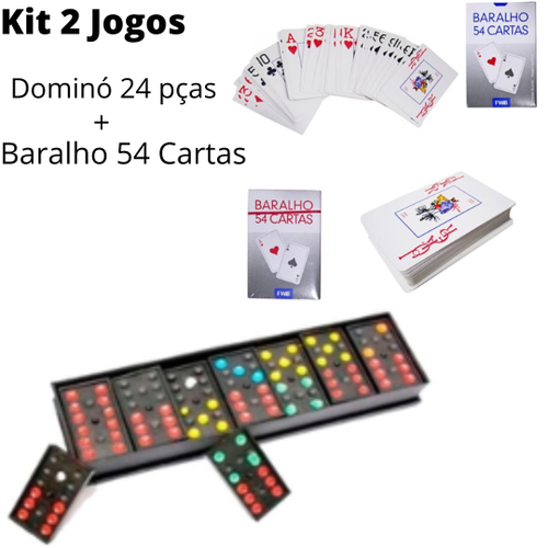 Kit 3 Jogos Família Amigos Viagem Uno 2 Baralhos E Dominó