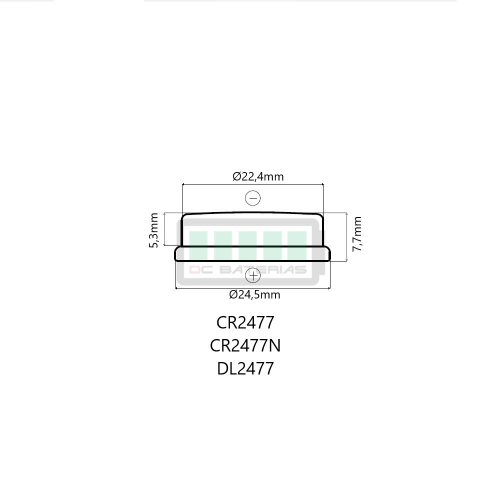 CR2477 CR2477N 3V lithium renata / 1 Bateria em Promoção | Ofertas na ...
