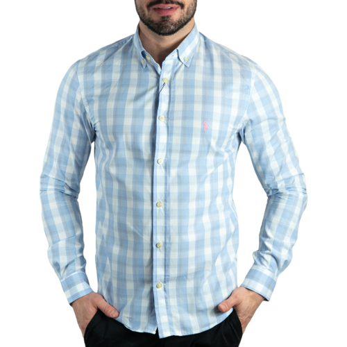 Camisa Masculina Xadrez Azul Logo Bordada Convicto - Convicto