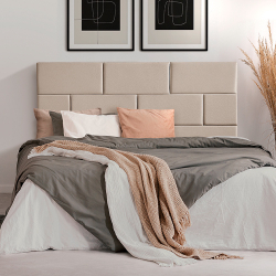 Menor preço em Cabeceira Painel Cama Box King 1,95 Estofada Ws Blocos Modular Paris Palha