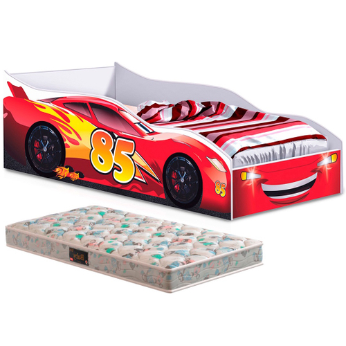 Cama Infantil com Aerofólio 100%MDF Relâmpago McQueen Star P13