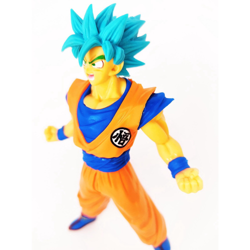 Kit 3 Boneco Dragon Ball Z Goku Super Sayajin Cabelo Azul em