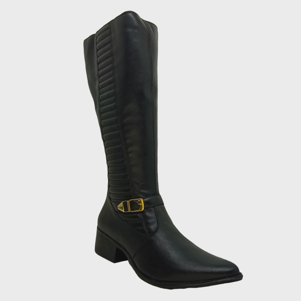 Bota de couro sales miuzzi