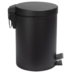 Lixeira em Inox com Pedal 20 Litros Preto Matt Menor preço em Lixeira em Inox com Pedal 20 Litros Preto Matt