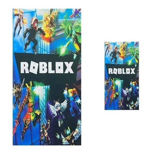 Kit Toalha Banho Infantil Roblox + Toalha Rosto