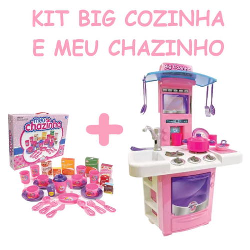 Jogo De Cozinha Menina 5 6 7 Anos + Meu Chazinho Big Star - Big