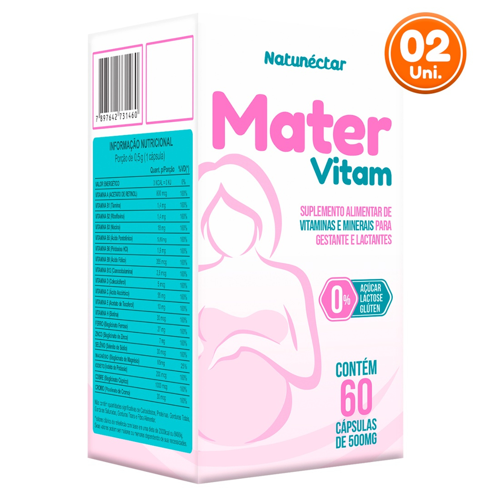 2 Suplemento Alimentar Natural Mater Vitam Vitaminas | Submarino