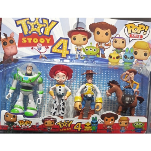 Toy Story 4 - kit 5 bonecos + acessórios