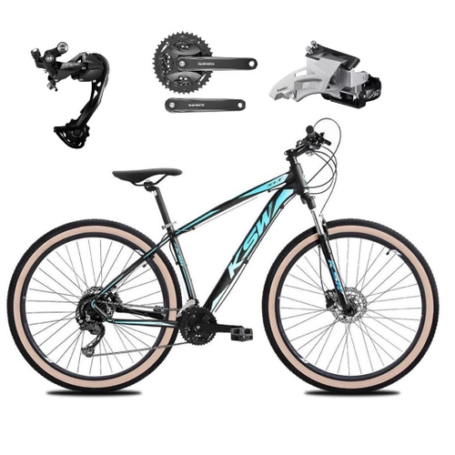 Bicicleta alumnio ksw shimano altus 24 vel freio hidrulico e