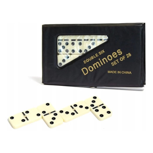 Jogo domino plastico duro duravel preto 28 peças com estojo em Promoção na  Americanas