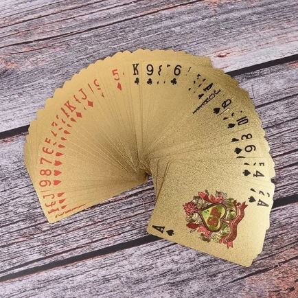 Baralho Jogo Cartas Buraco Truco Sueca Poker Dourado Gold