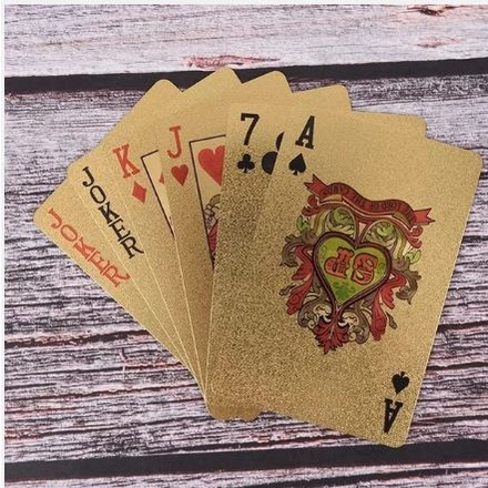 Baralho Jogo Cartas Buraco Truco Sueca Poker Dourado Gold