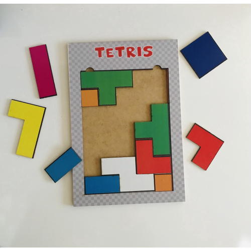 Quebra Cabeça de Madeira Tetris - Brinquedos - Milor