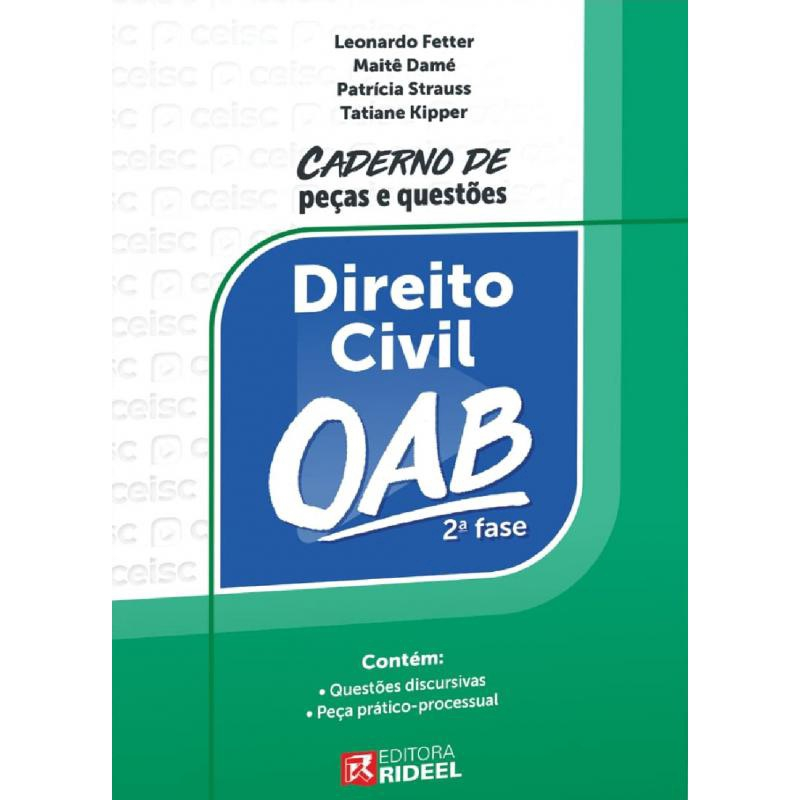 Caderno De Peças E Questões Direito Civil Oab 2ª Fase No Shoptime