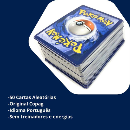 Lote 50 cartas originais aleatórias Pokémon - Sem repetidas em Promoção na  Americanas